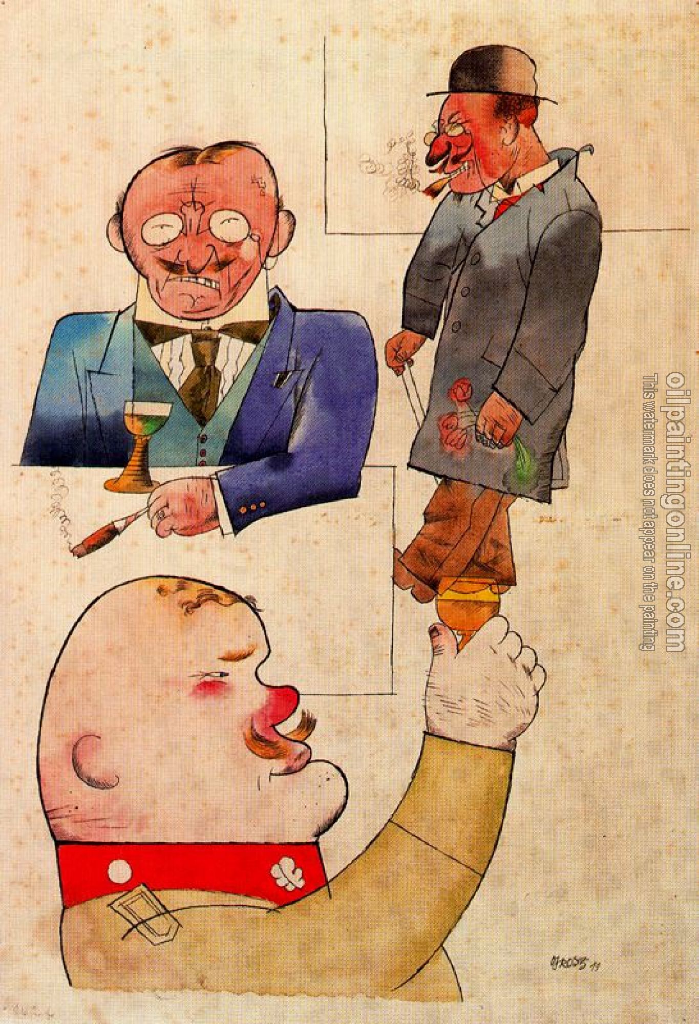 George Grosz - German wine and German song